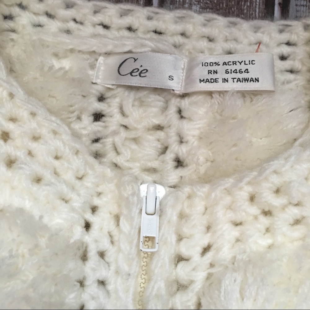 Vintage Cream Textured Jacket - Picture 7 of 8